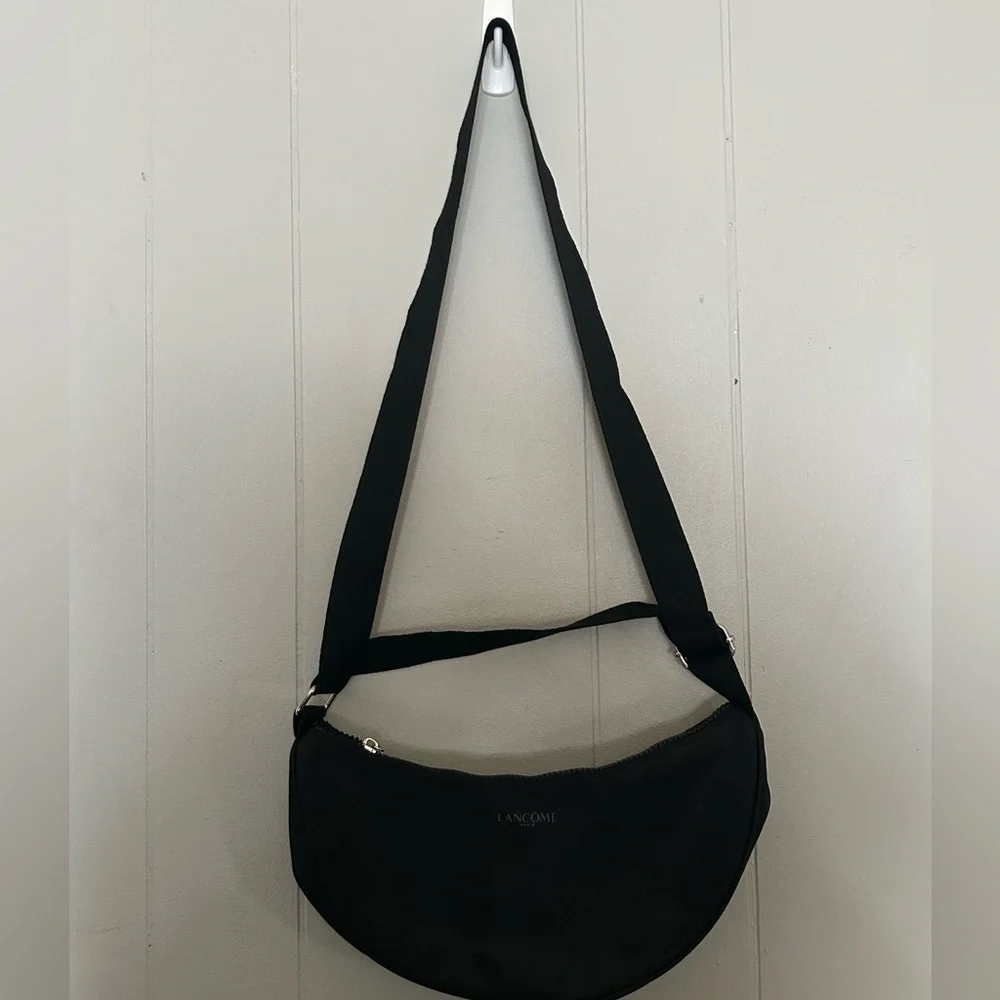 Lancôme Paris Black Nylon Crossbody Sling Belt Bag
